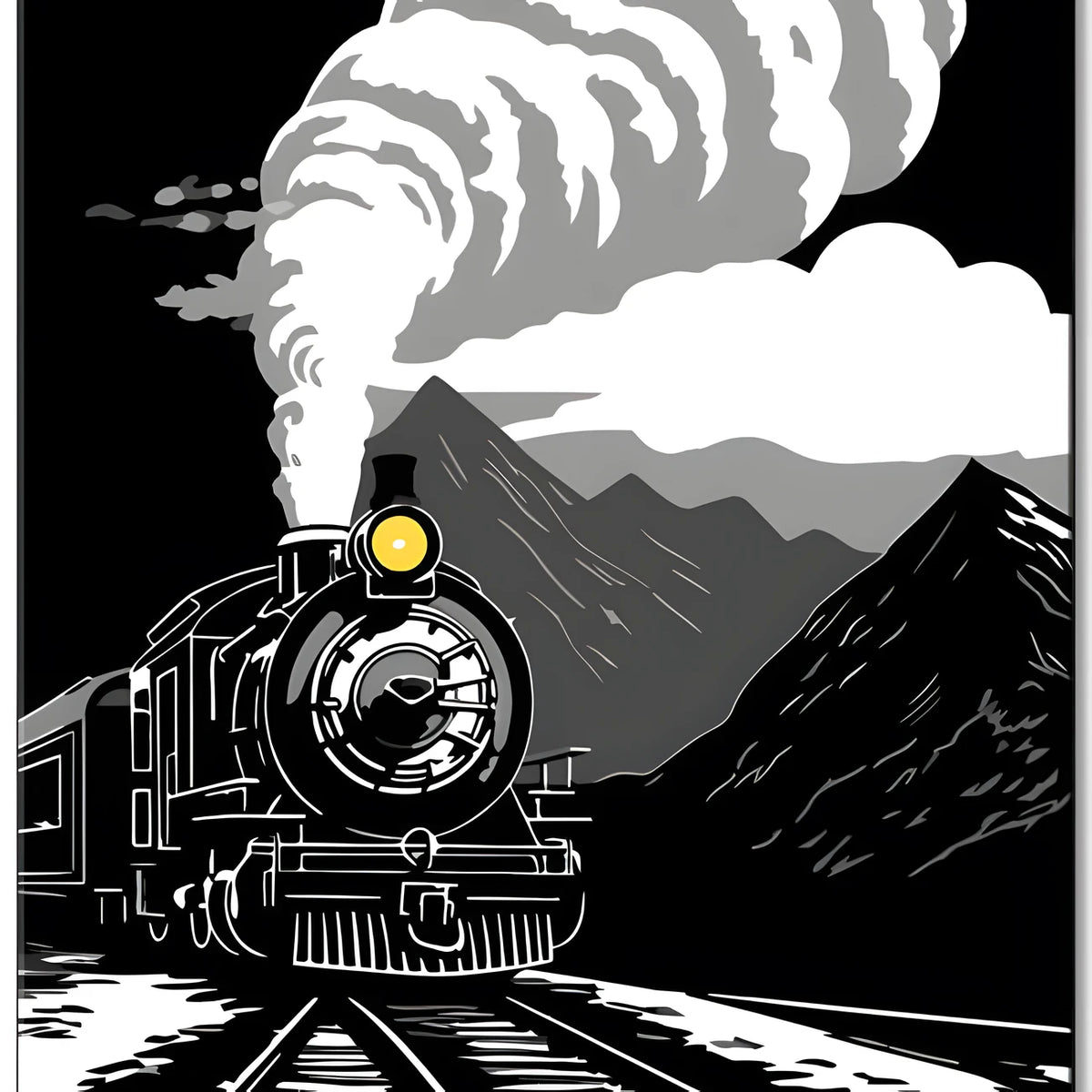Steam Locomotive Painting by Numbers