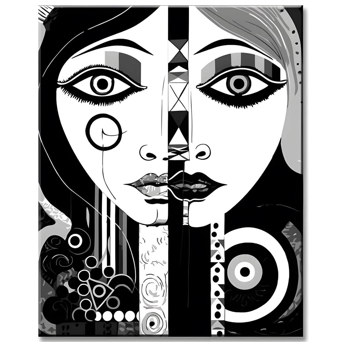Abstract Women Portraits Painting by Numbers