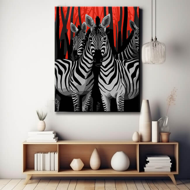 Zebra Pattern - Painting by Numbers