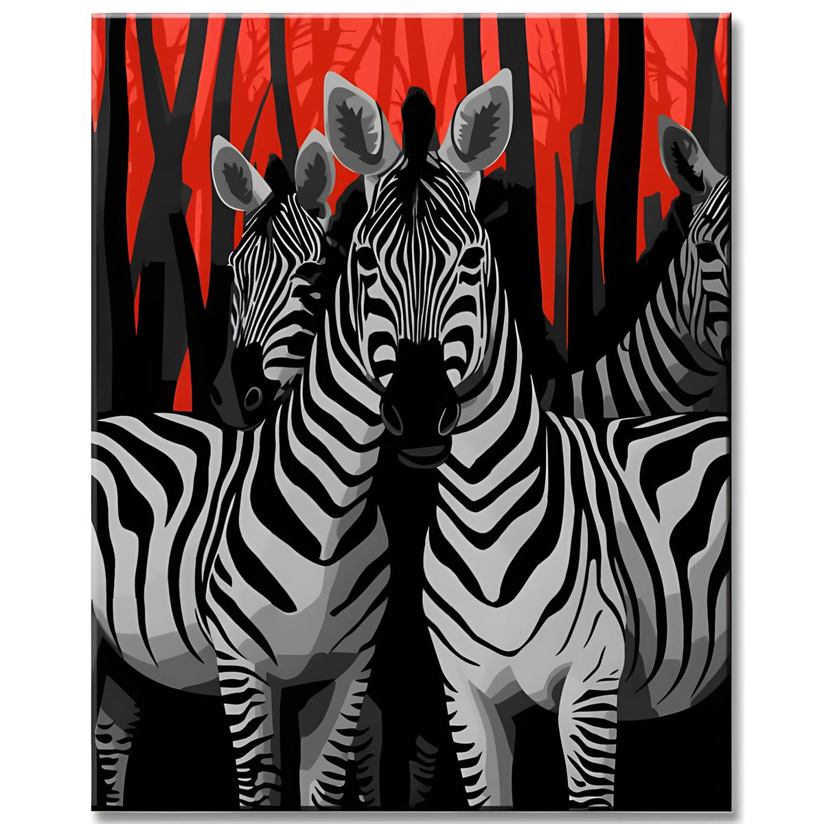 Zebra Pattern - Paint by Numbers Artwork