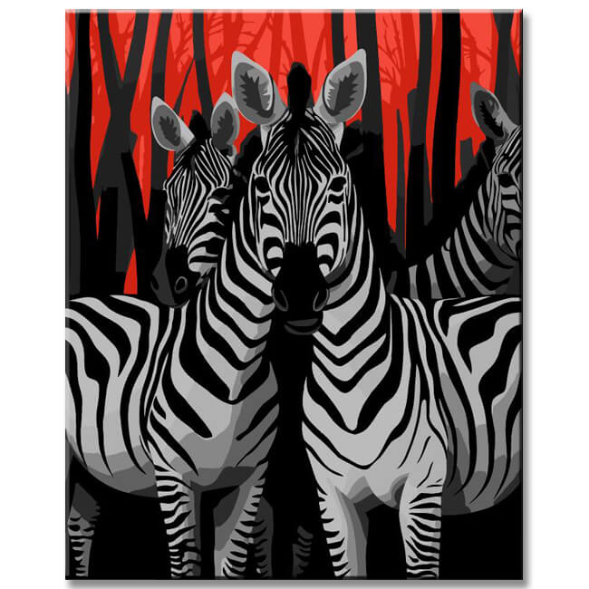 Zebra Pattern - Painting by Numbers