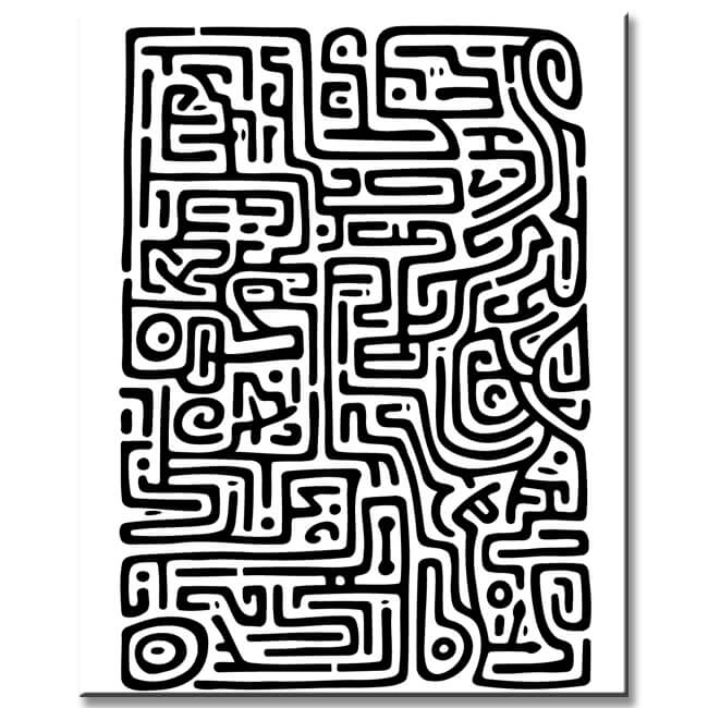 Paint by numbers cuneiform font painting