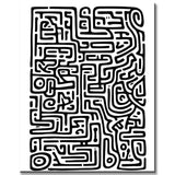 Paint by numbers cuneiform font painting