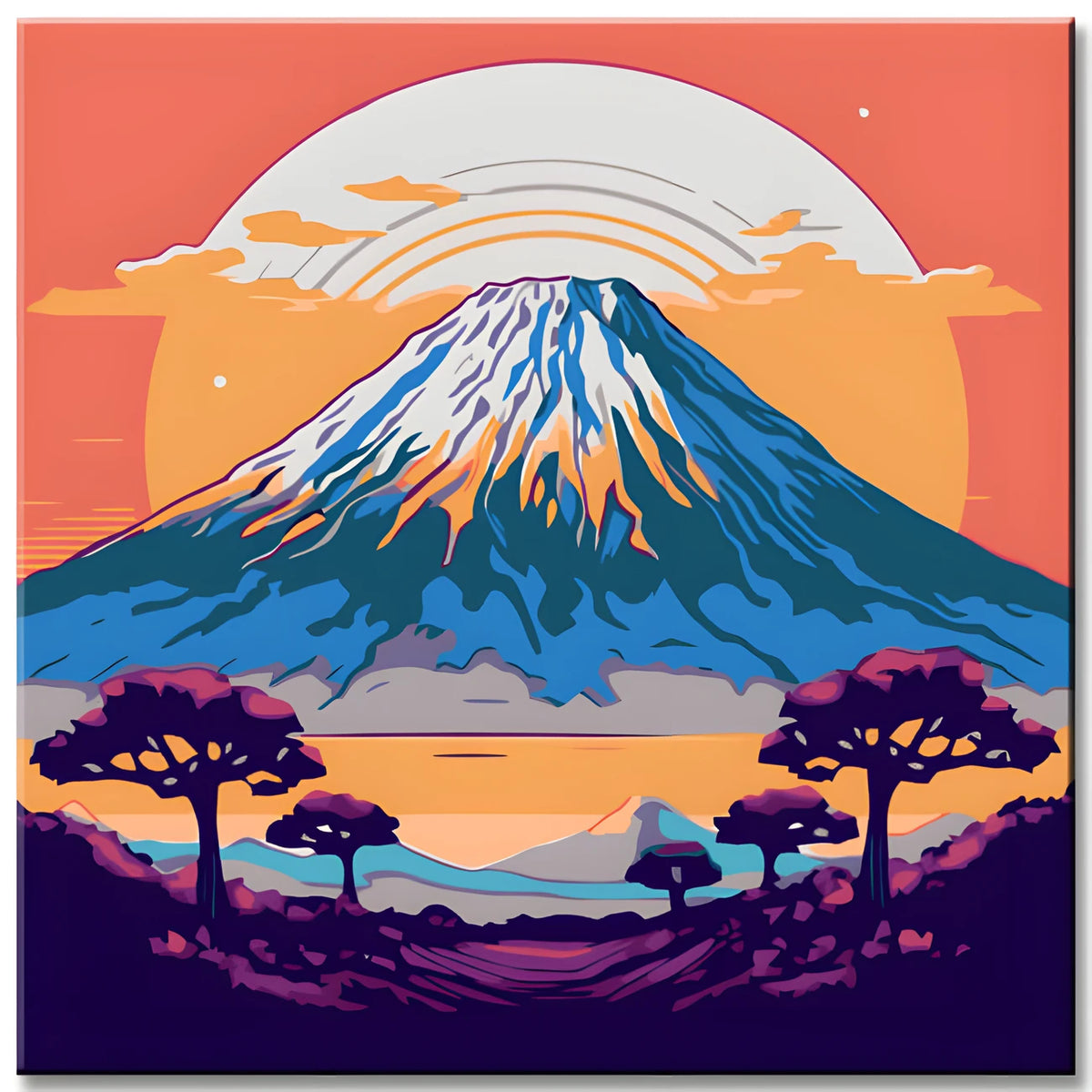 Paint by Numbers Mountain Portrait Kilimanjaro