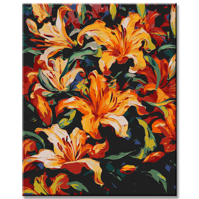 Madonna Lily Flowers Painting by Numbers - Shipping from DE
