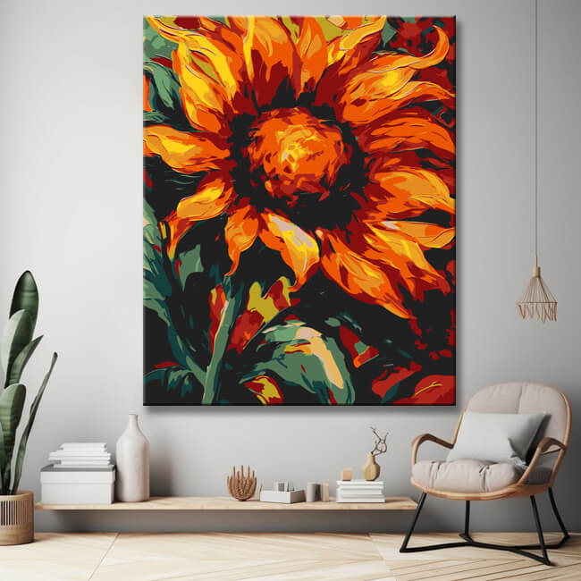 Sunflower splendor painting by numbers