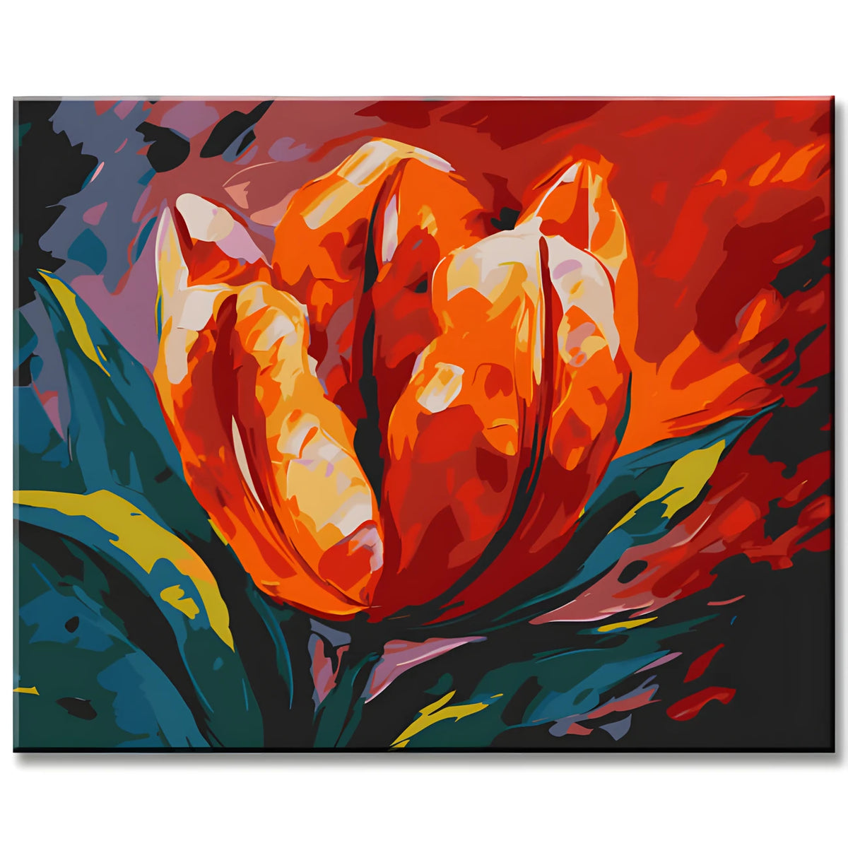 Colorful Tulip Cup Painting by Numbers