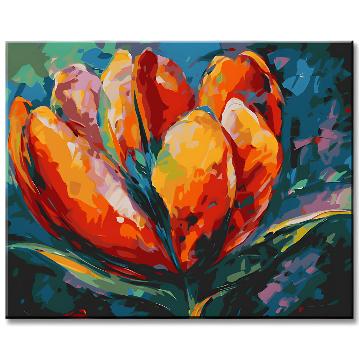 Colored Tulip Cup Painting by Numbers
