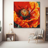 Poppy blossom art painting by numbers - shipping from DE