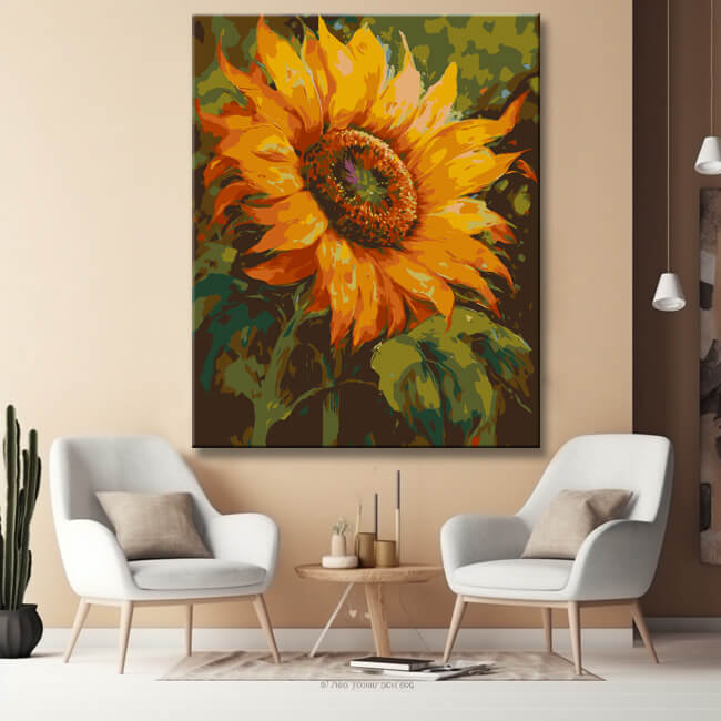 Sunflower Joy Painting by Numbers - Shipping from DE