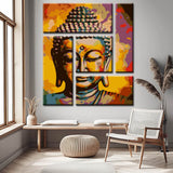 Painting by Numbers Golden Buddha 5-Panel