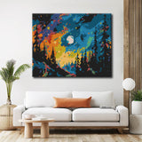 Painting by numbers full moon night