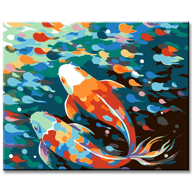 Koi fish - painting by numbers