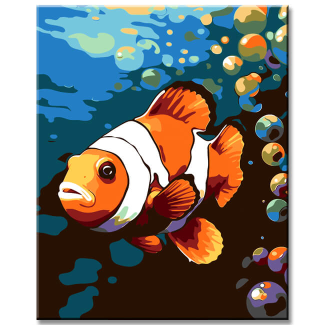 Sea Anemone Koi Fish - Painting by Numbers