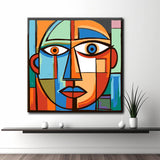 Painting by numbers face mosaic