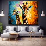 Baby giraffe in Afremov style - painting by numbers