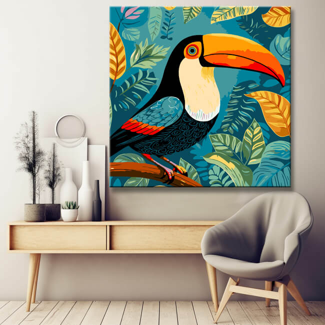 Toucan Bird - Painting by Numbers