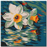 Painting by numbers daffodils reflection