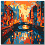 Painting by Numbers Harbor Town with Bridge