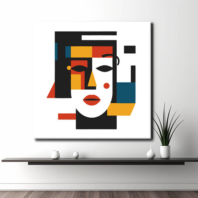 Paint by numbers art face