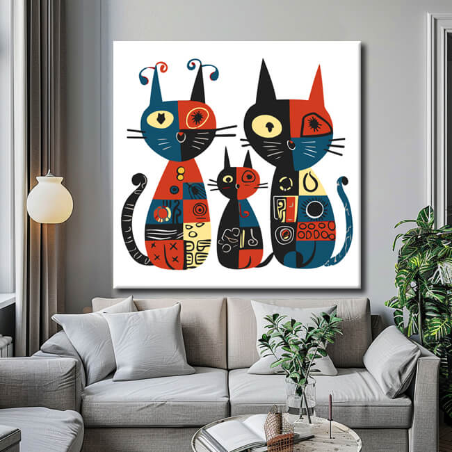 Paint by numbers cat art