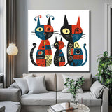 Paint by numbers cat art