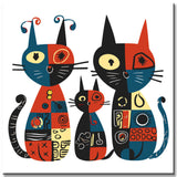 Paint by numbers cat art