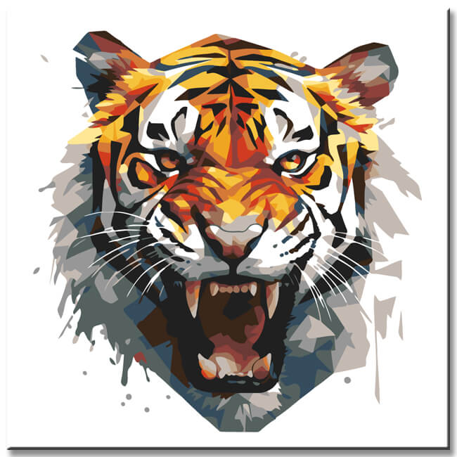 Painting by Numbers Tiger Portrait Art