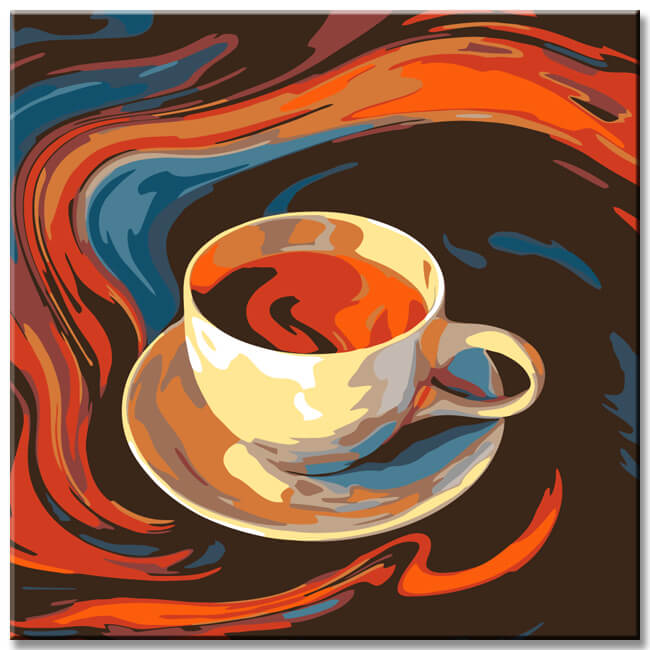 Paint by Numbers Coffee Art