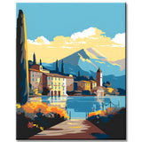 Painting by Numbers Mountain and Lake Panorama I