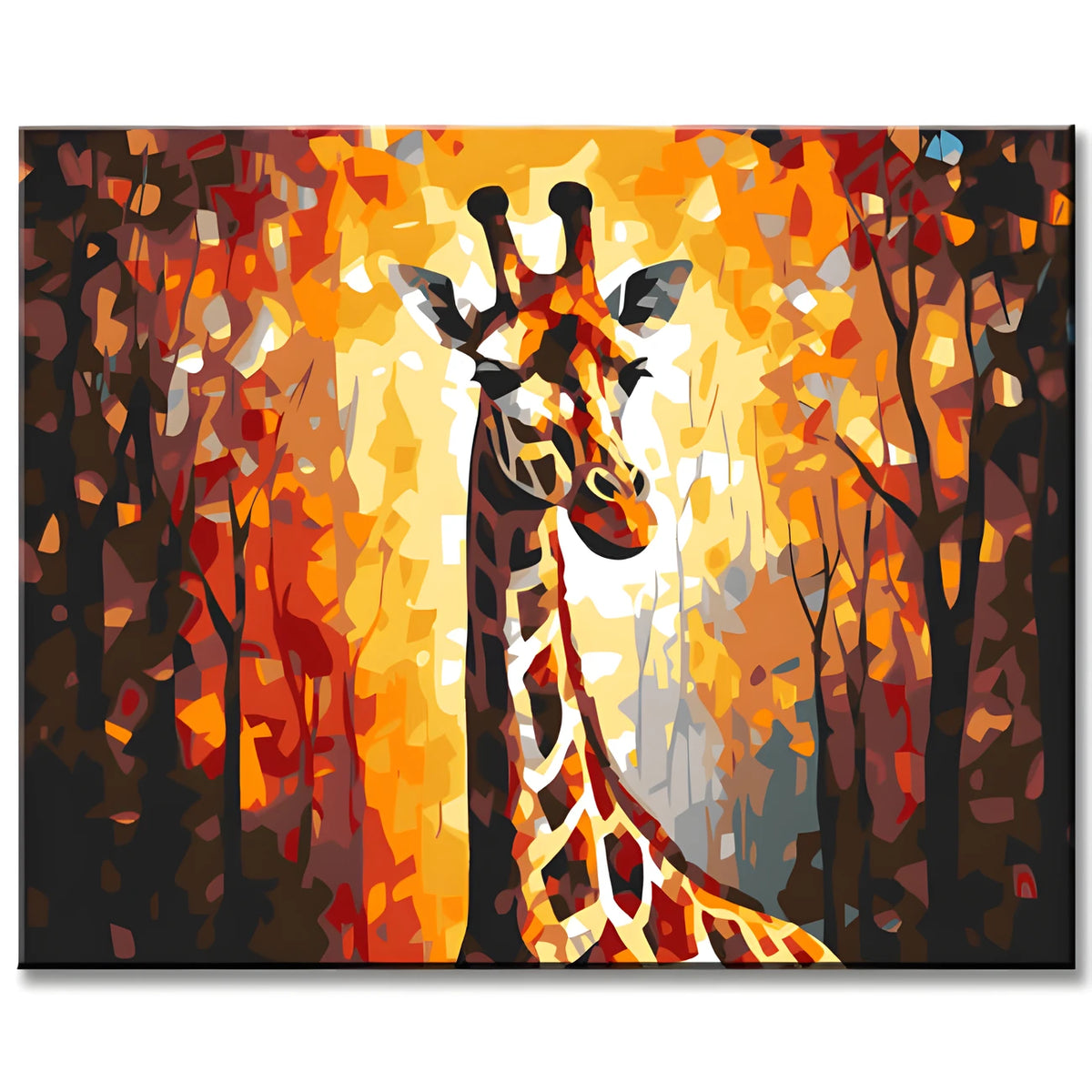 Painting by Numbers Giraffe in The forest