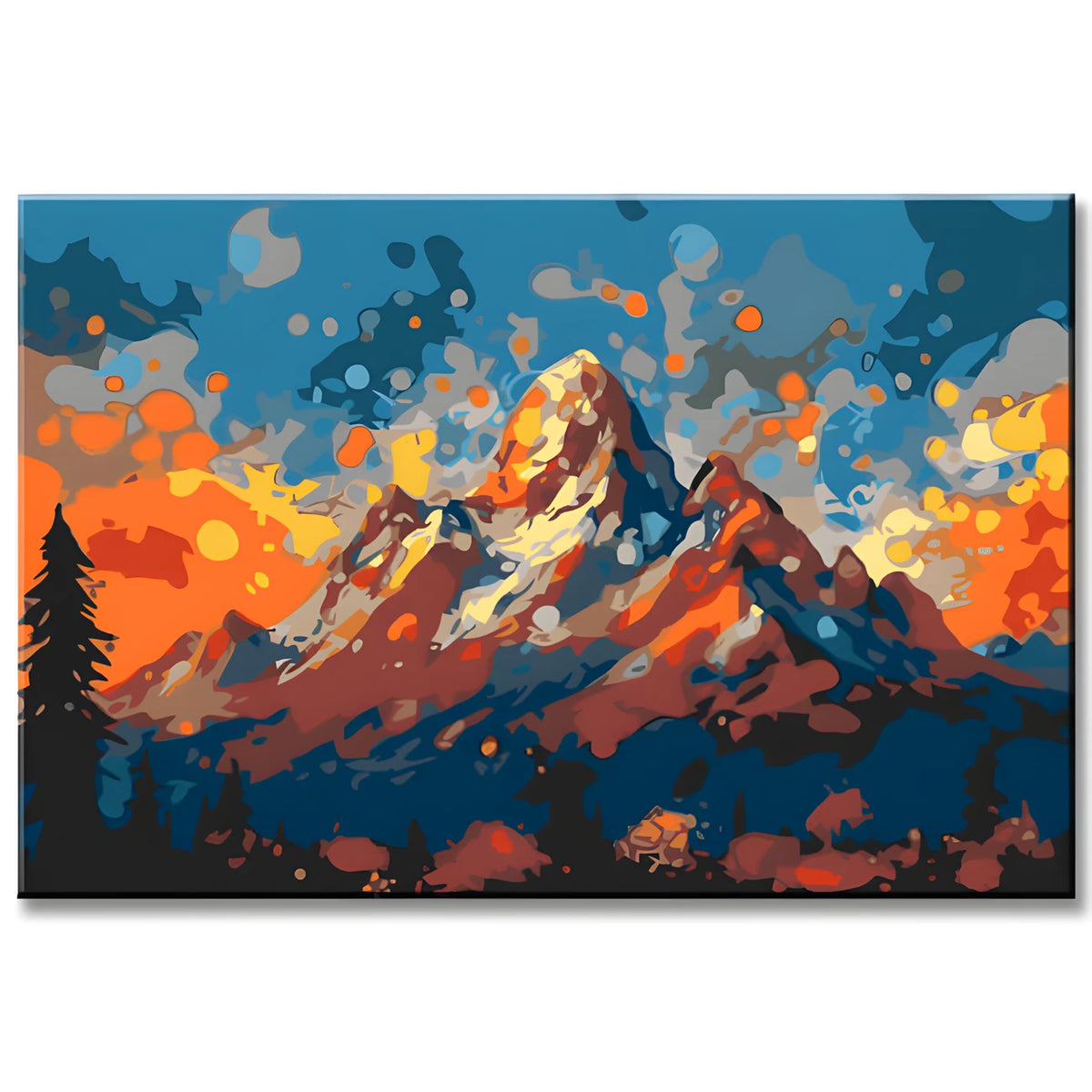 Painting by Numbers Mountains in The Sunset