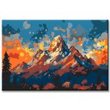 Painting by Numbers Mountains in The Sunset
