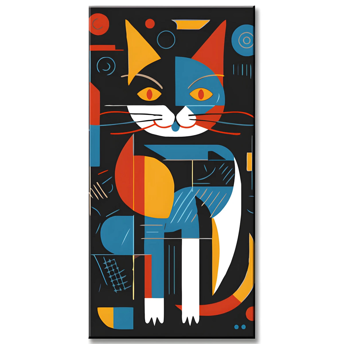 Cat in Kandinsky Style Painting by Numbers