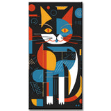 Cat in Kandinsky Style Painting by Numbers