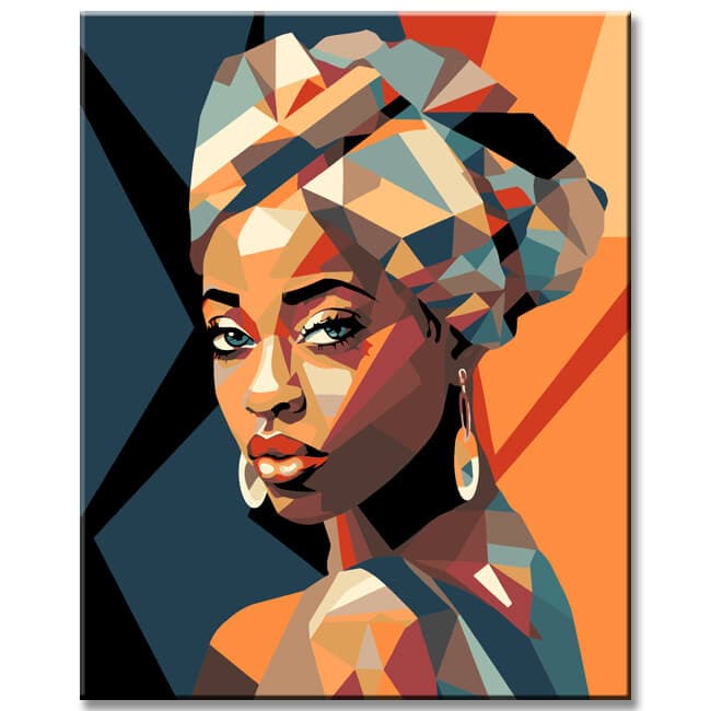 Paint by Numbers Art African Beauty