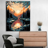 Painting by numbers - Abstract nature in geometric representation