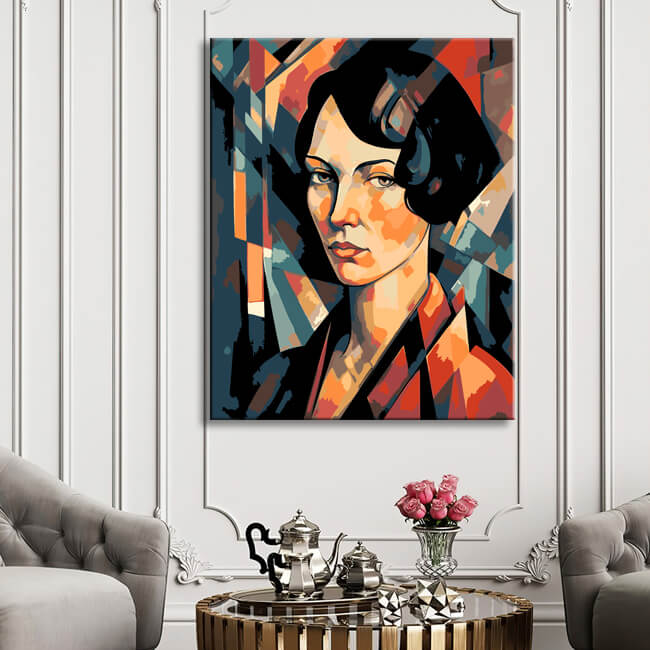 Paint by Numbers - Red Dress: 40s-50s, Lyubov Popova inspired