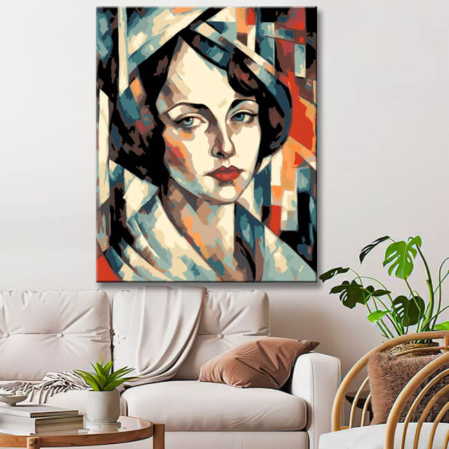 Painting by Numbers - White Dress: 40s-50s, Lyubov Popova inspired