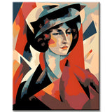 Paint by Numbers - Retro Portrait of the 40s-50s in Popova Style