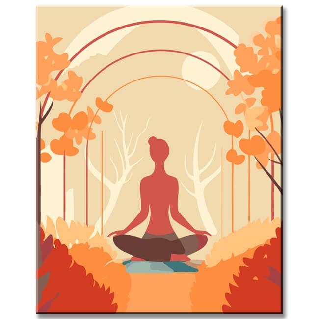 Yoga Picture To Color Paint by Numbers