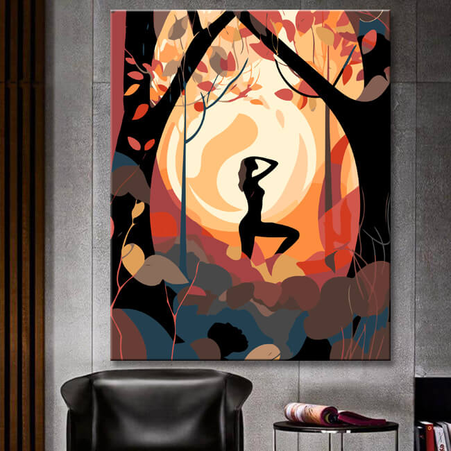 Yoga picture to color - paint by numbers