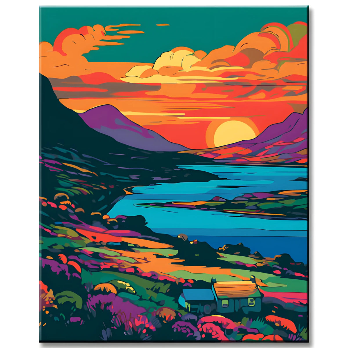 Sunset At The Ring of Kerry Painting by Numbers