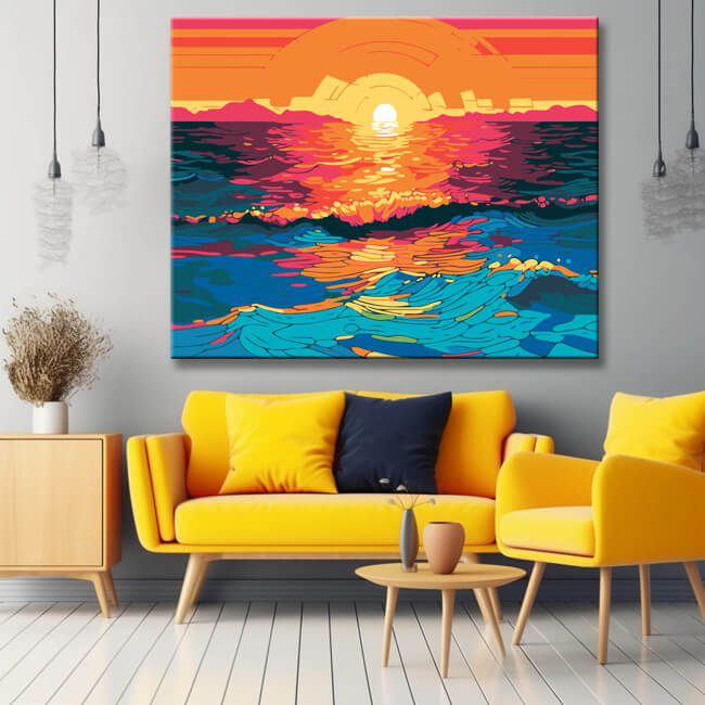 Sea Surf Pop Art Art Painting by Numbers