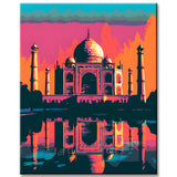 Taj Mahal Pop Art Painting by Numbers