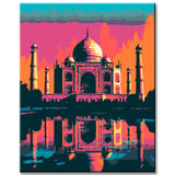 Taj Mahal Pop Art Painting by Numbers - Shipping from DE