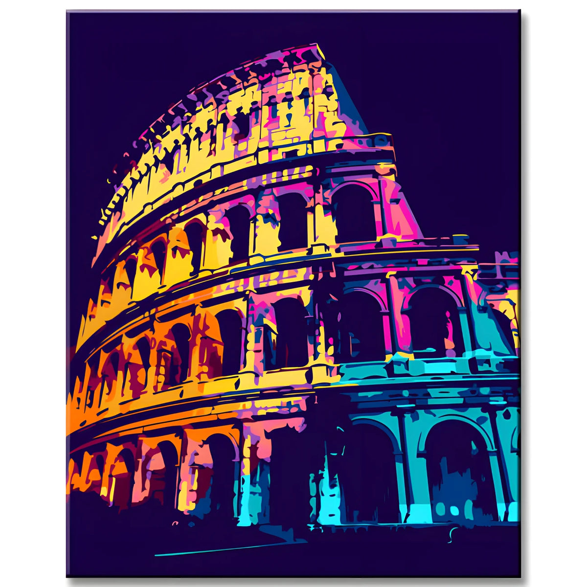Pop Art Colosseum Rome Painting by Numbers