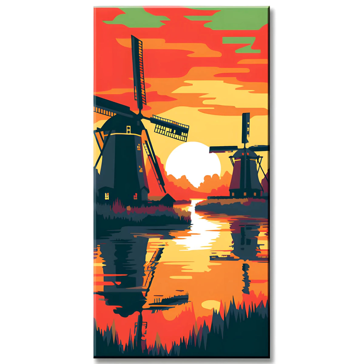 Dutch Windmills - Paint by Numbers
