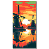 Dutch Windmills - Paint by Numbers