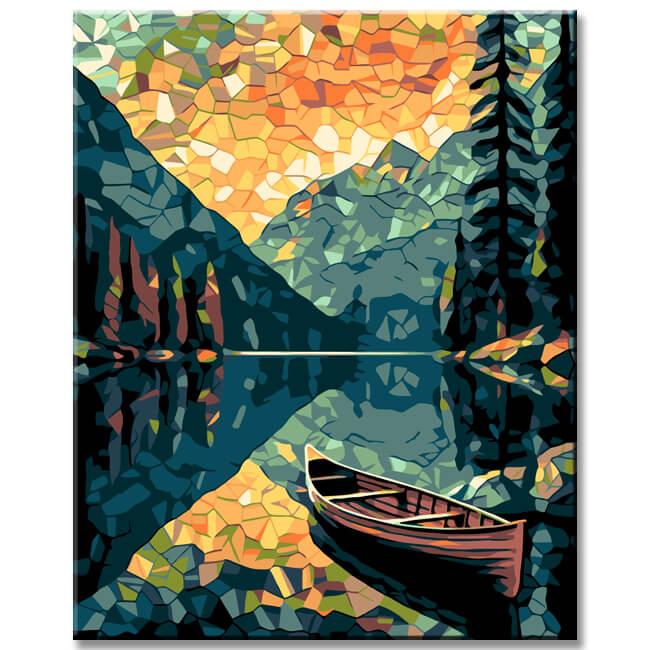 Pragser Wildsee - painting by numbers